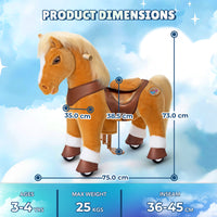 Model Y Light Brown Horse Rideable Toy for Age 3-4 - Launching October