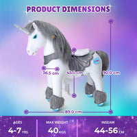 Model Y Grey Unicorn Rideable Toy for Age 4-7 - Launching October