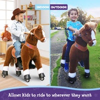 PonyCycle® Ride on Horse Size 5 for Age 7+ Brown