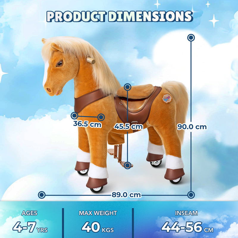 Model Y Light Brown Horse Rideable Toy for Age 4-7 - Launching October