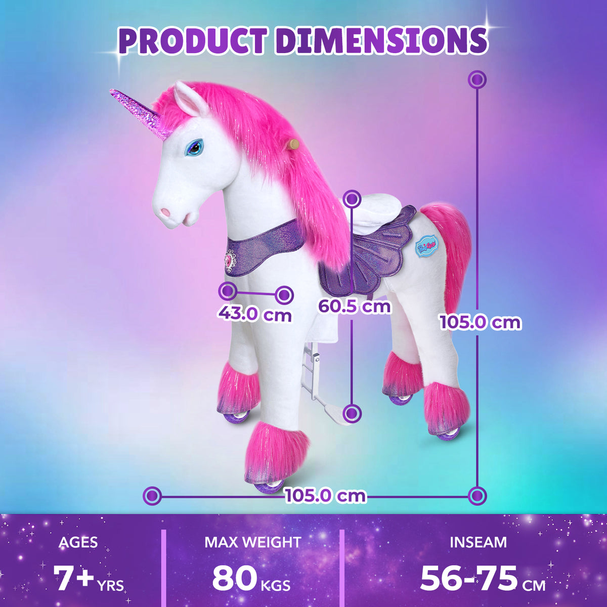 Model Y® Pink Unicorn Rideable Toy for Age 7+（EU in Stock）