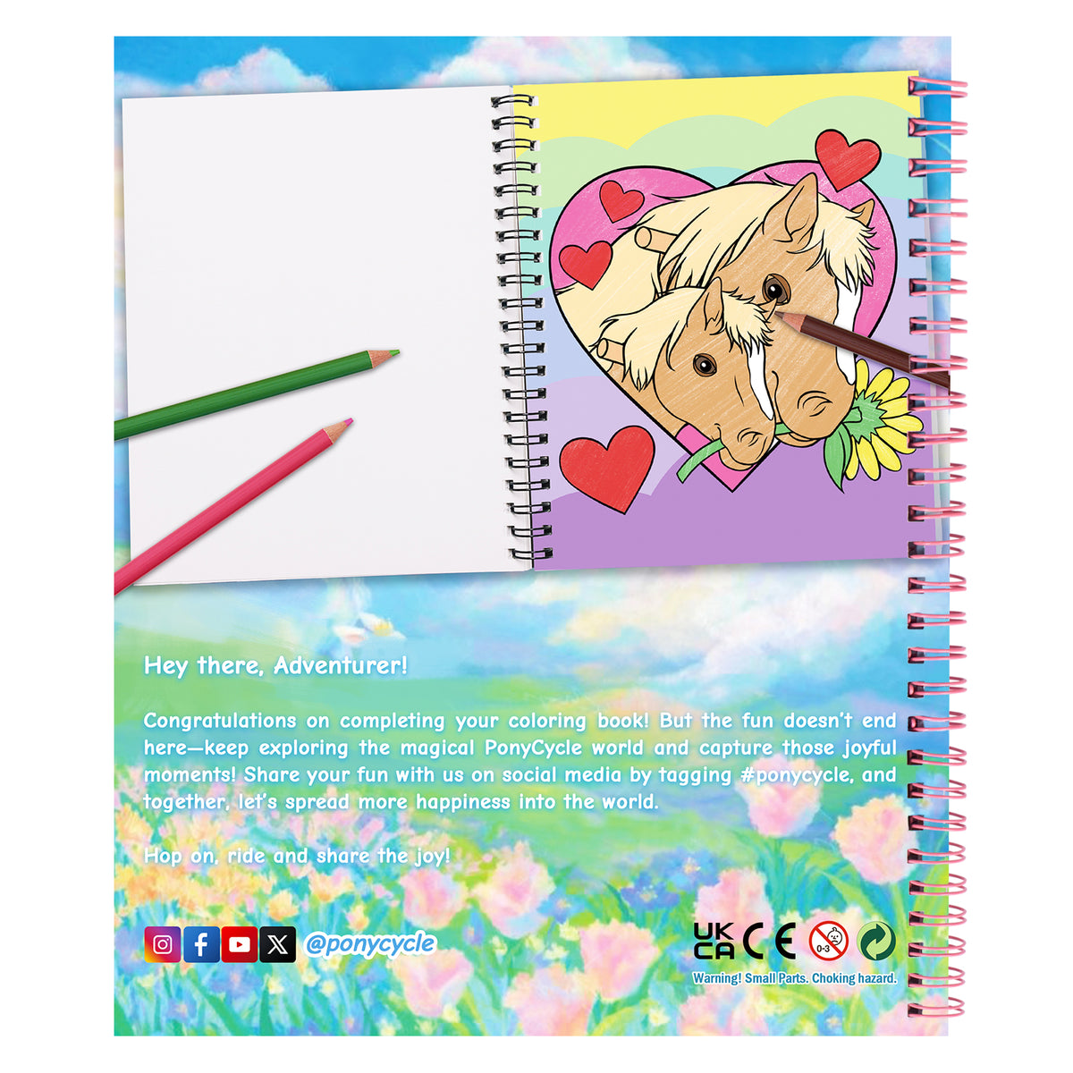PonyCycle® Official Coloring Book - Includes 1 Full Sticker Sheet & 10 Individual Stickers