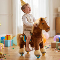 Model X® Riding Horse Toy for Age 3-4 Brown（EU in Stock）