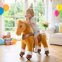 Cheval brun clair Modèle Y®, jouet à monter pour les 3-4 ans