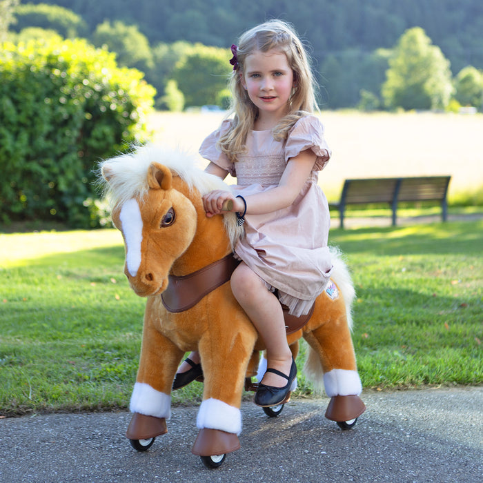 Model Y Light Brown Horse Rideable Toy for Age 3-4 - Launching October