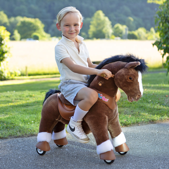 Model Y Chocolate Brown Horse Rideable Toy for Age 3-4 - Launching October