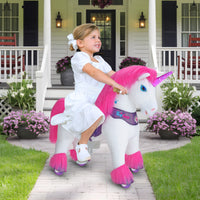 Model Y® Pink Unicorn Rideable Toy for Age 3-4（UK&EU in Stock）