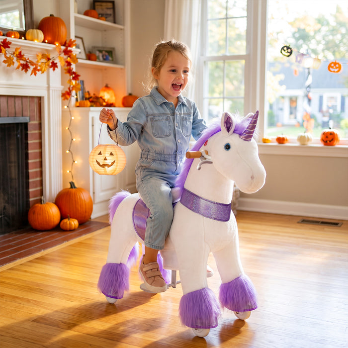 Unicornio para Montar Edad 3-4 Morado