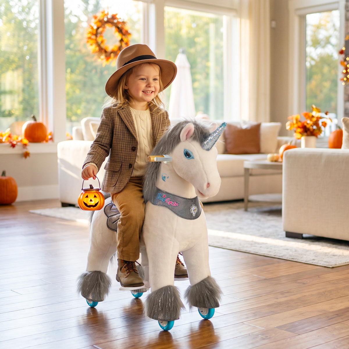 Juguete montable de unicornio gris Modelo Y® para niños de 3-4 años