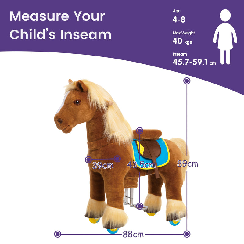 Model X Ride-on Horse Toy - Brown Horse