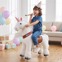 Unicorn riding toy Age 4-7 White（UK&EU in Stock）