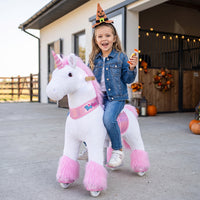 Unicornio de Peluche para Montar Edad 4-8 Rosa