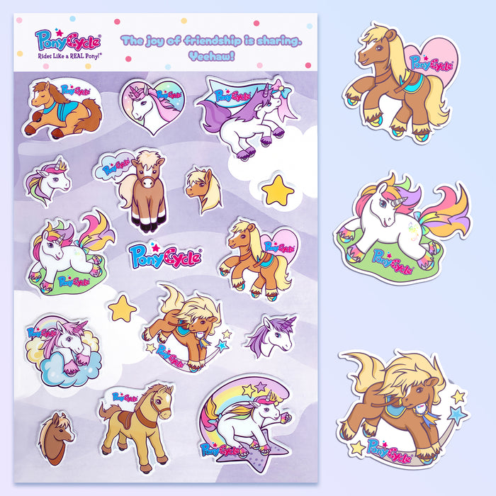 PonyCycle® Official Coloring Book - Includes 1 Full Sticker Sheet & 10 Individual Stickers