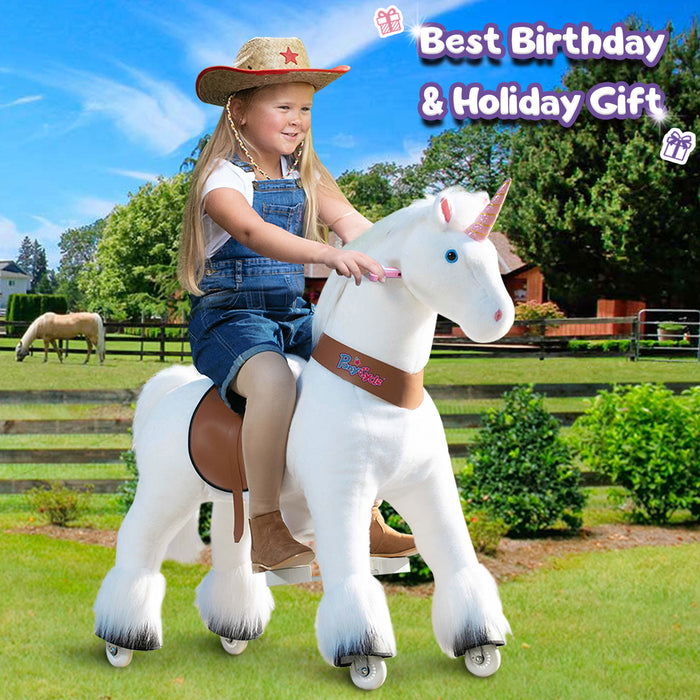 PonyCycle® Ride on Unicorn Size 5 for Age 7+ White