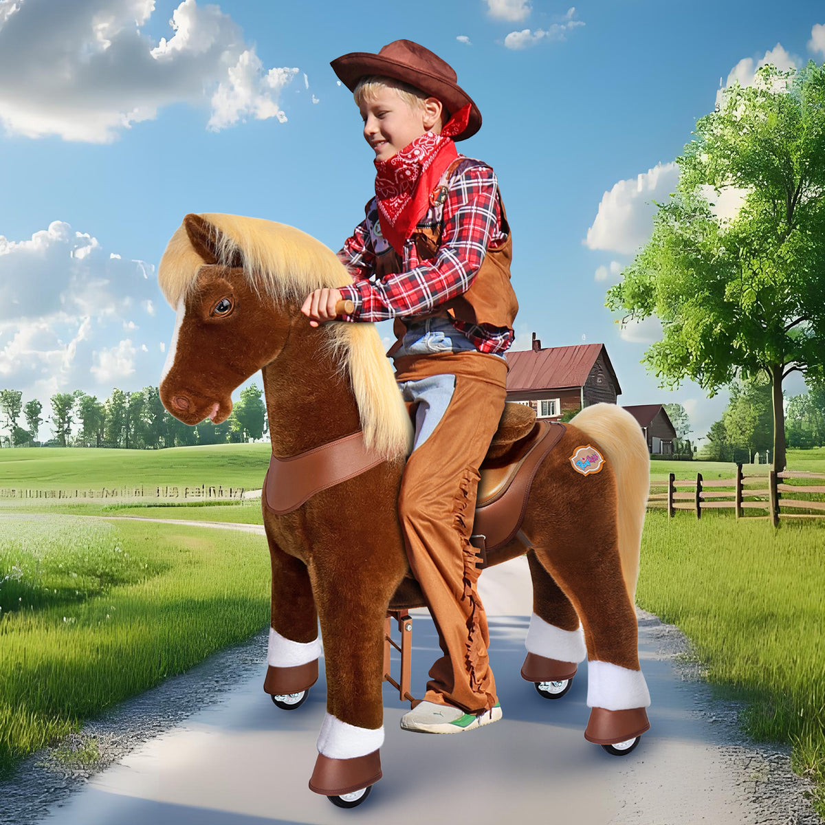 Model Y® Brown Horse Rideable Toy for Age 7+（EU in Stock）