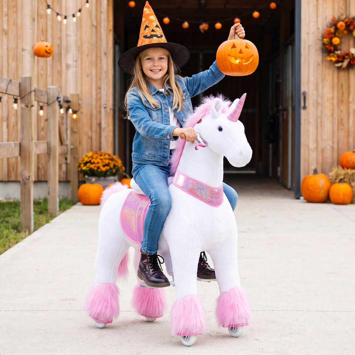 PonyCycle® Unicorn para Montar Talla 5 para Edad 7+ Rosa