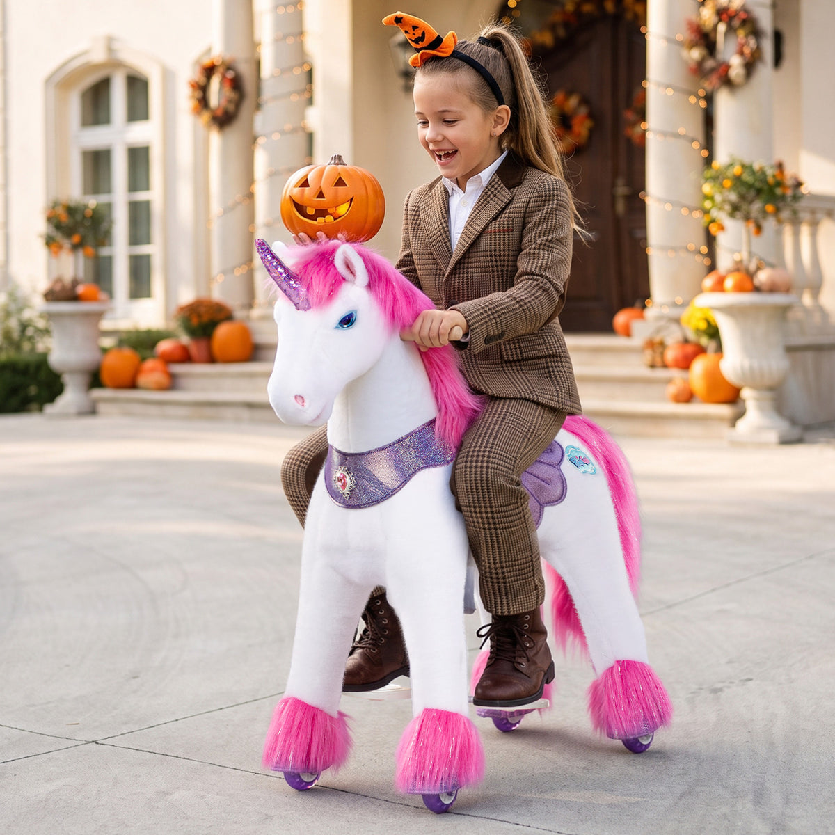 Model Y® Unicornio rosa montable para niños a partir de 7 años