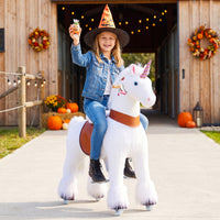 PonyCycle® Unicorn para Montar Talla 5 para Edad 7+ Blanco