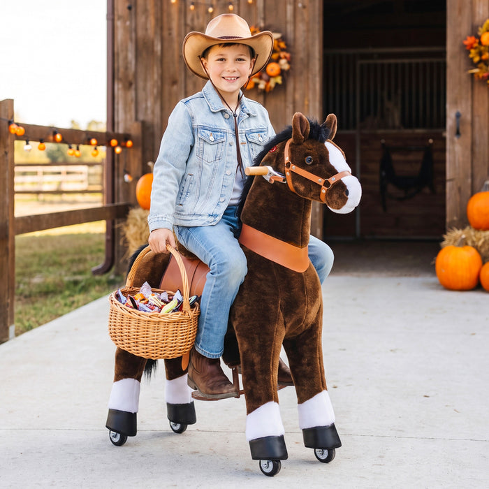 PonyCycle® Caballo para Montar Talla 5 para Edad 7+ Chocolate