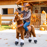 PonyCycle® Caballo para Montar Talla 5 para Edad 7+ Marrón