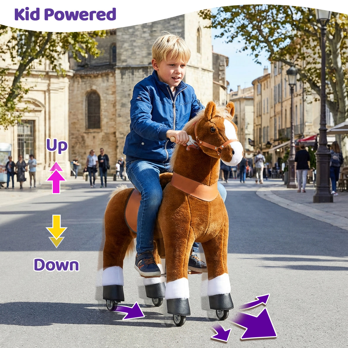 PoneyCycle® Monter à Cheval Taille 5 pour les 7 ans et plus Marron