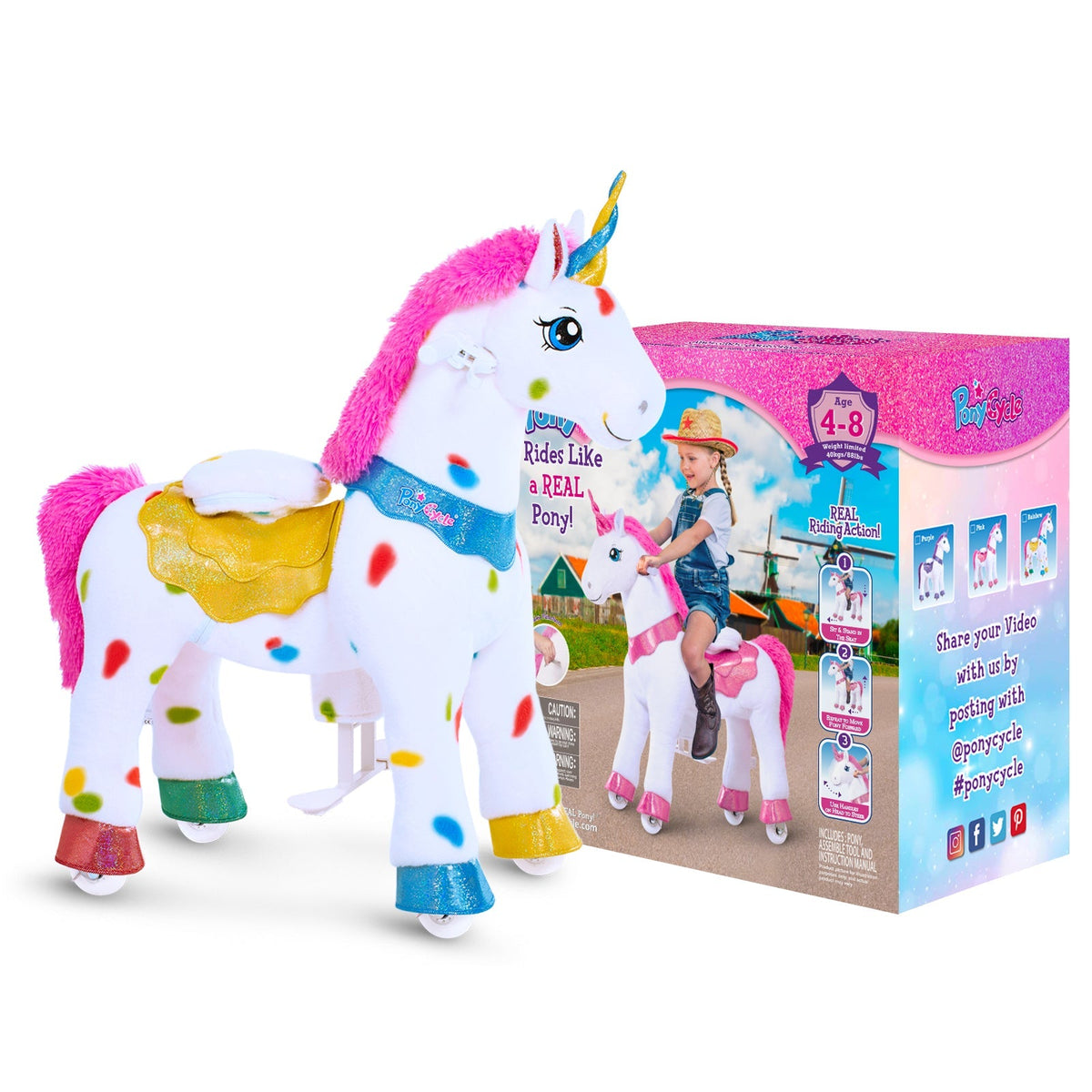 Model E Rainbow Unicorn Toy Age 3-5