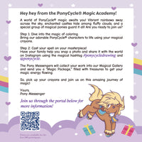 PonyCycle® Official Coloring Book - Includes 1 Full Sticker Sheet & 10 Individual Stickers