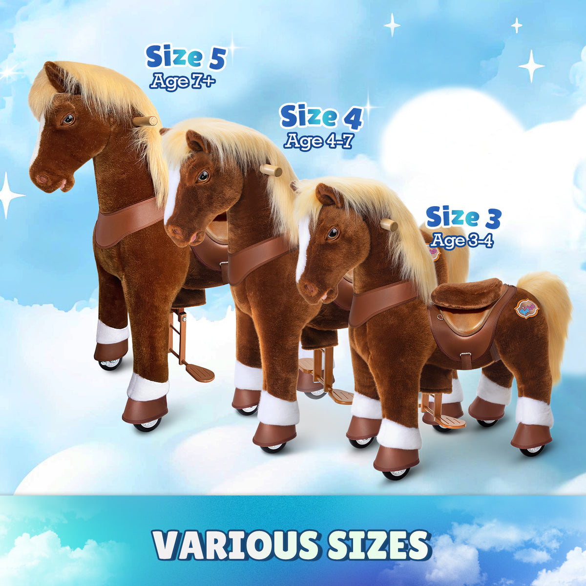 Model Y® Brown Horse Rideable Toy for Age 7+（EU in Stock）