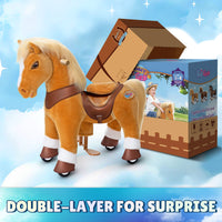 Model Y Light Brown Horse Rideable Toy for Age 3-4 - Launching October