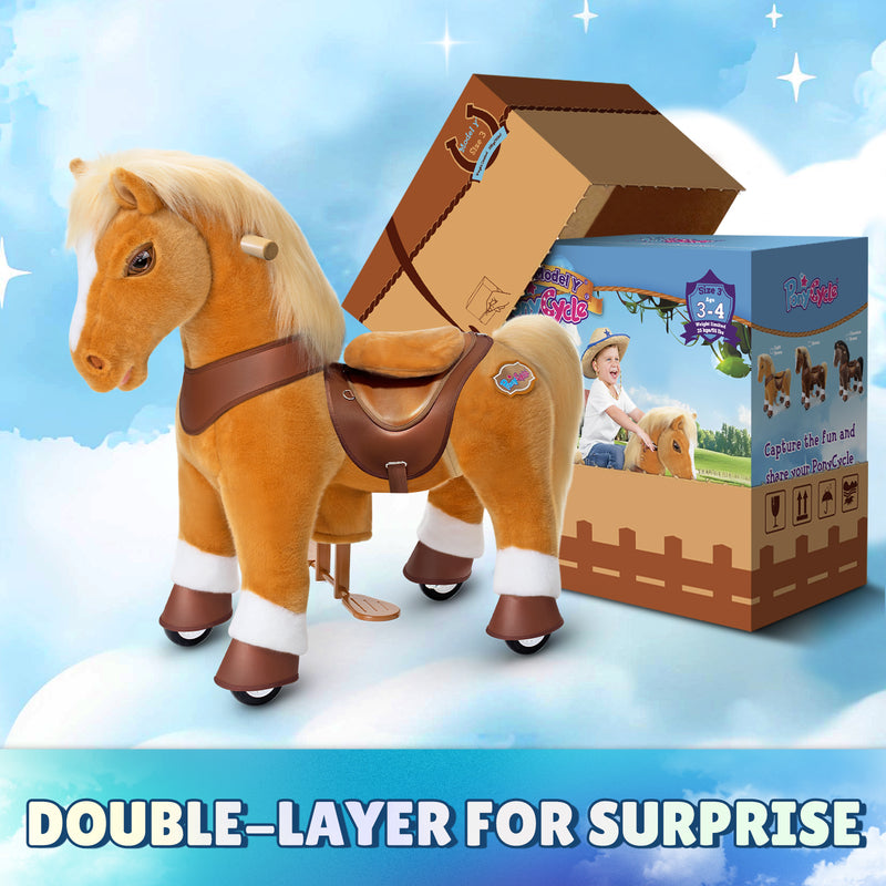 Model Y Light Brown Horse Rideable Toy for Age 3-4 - Launching October