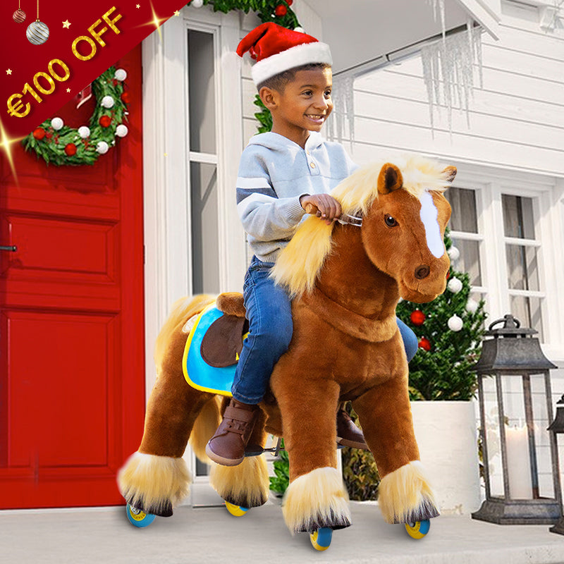 Model X Riding Horse Toy for Age 3-5 Brown