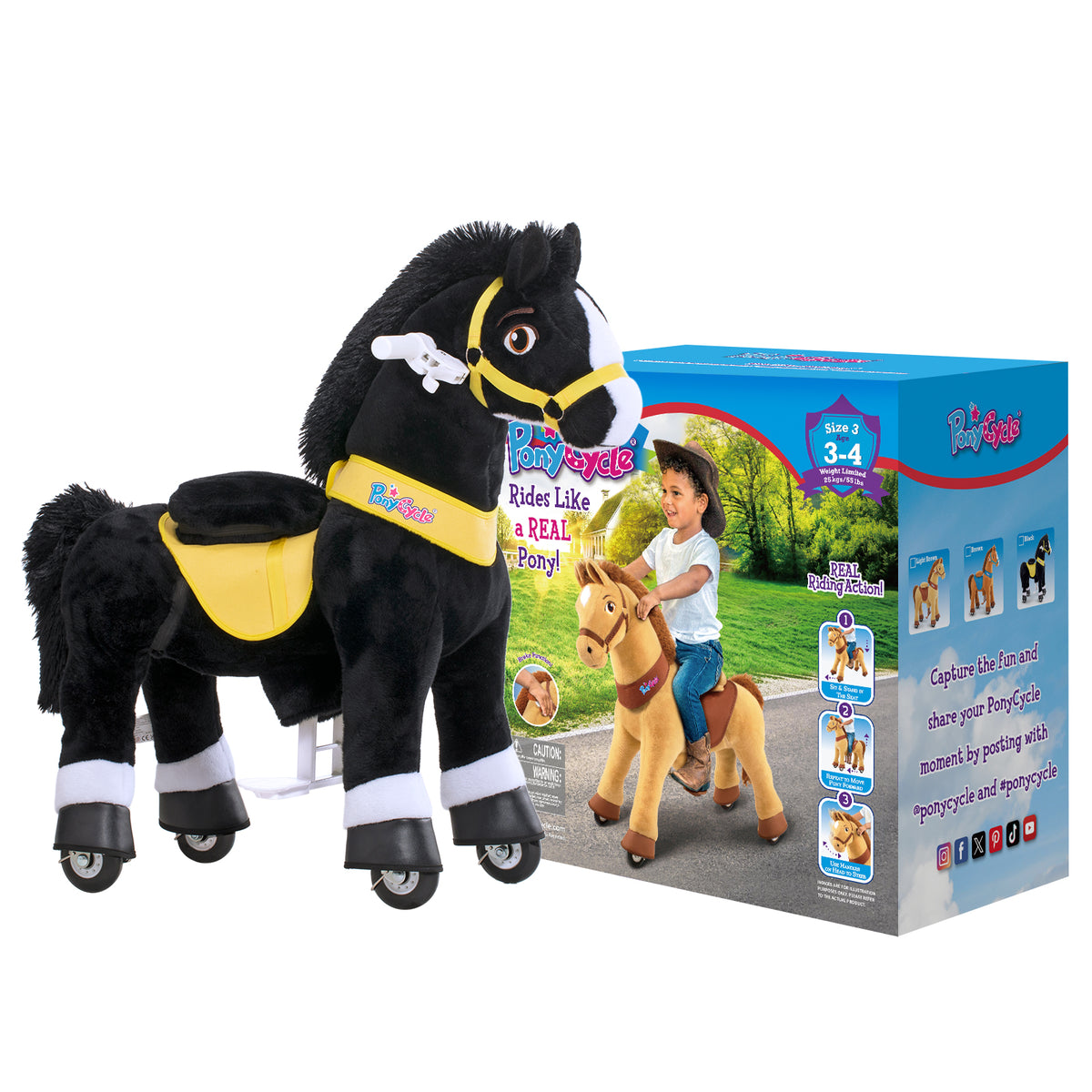 Model E® Horse Ride-on Toy Age 3-4（UK&EU in Stock）