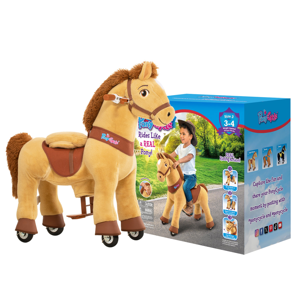 Model E® Rocking Horse Toy Age 3-4（UK&EU in Stock）