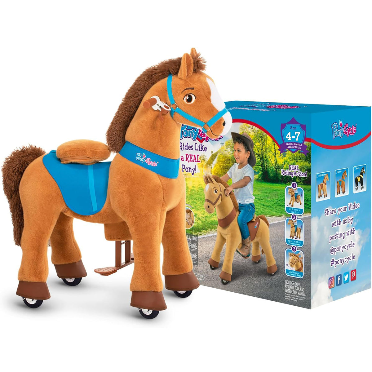 Model E® Toy Horse Riding Age 4-7（UK&EU in Stock）