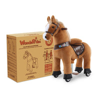 WondeRides Juguete para montar Talla 3 para niños de 3 a 5 años Caballo Marrón