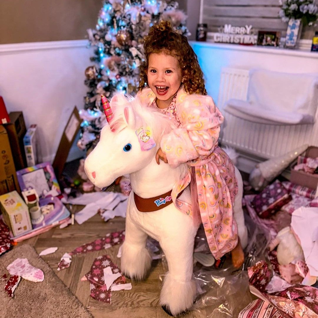 Unicorn ride-on toy Age 3-4 White（UK&EU in Stock）