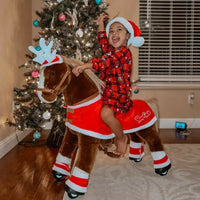 Ride-on pony toy Age 4-7 Brown（UK&EU in Stock）