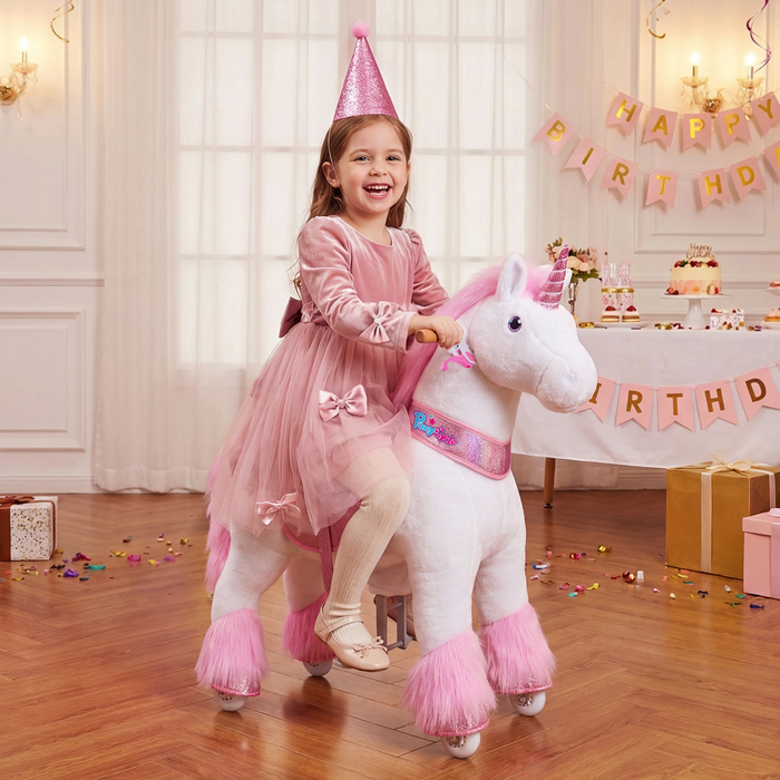 Ride-on Unicorn Age 3-4 Pink（UK&EU in Stock）