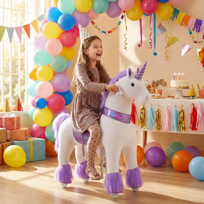PonyCycle® Ride on Unicorn Size 5 for Age 7+ Purple（UK&EU in Stock）