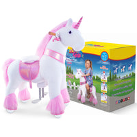 Ride-on plush unicorn Age 4-7 Pink（UK&EU in Stock）
