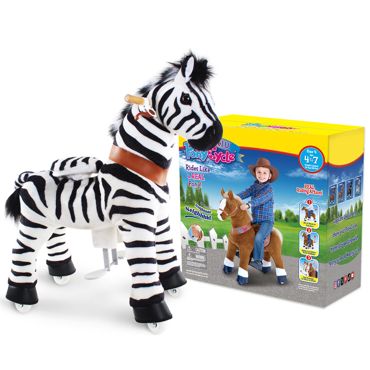 Ride-on animal Zebra Age 4-7（UK&EU in Stock）