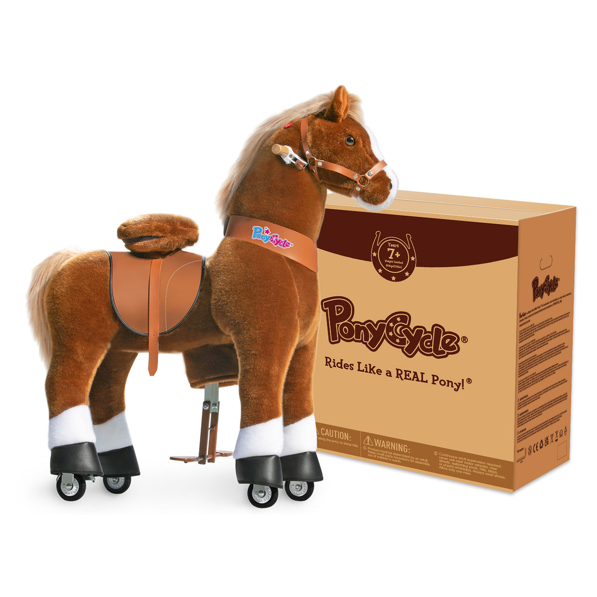 PonyCycle® Ride on Horse Size 5 for Age 7+ Brown