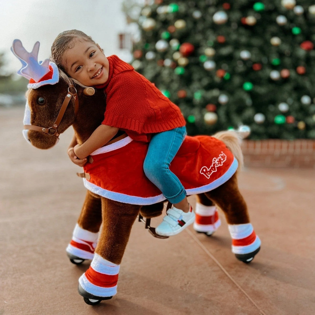 Ride-on pony toy Age 3-4 Brown（EU in Stock）