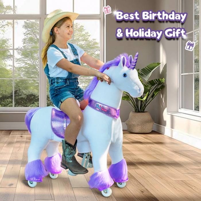 PonyCycle® Ride on Unicorn Size 5 for Age 7+ Purple
