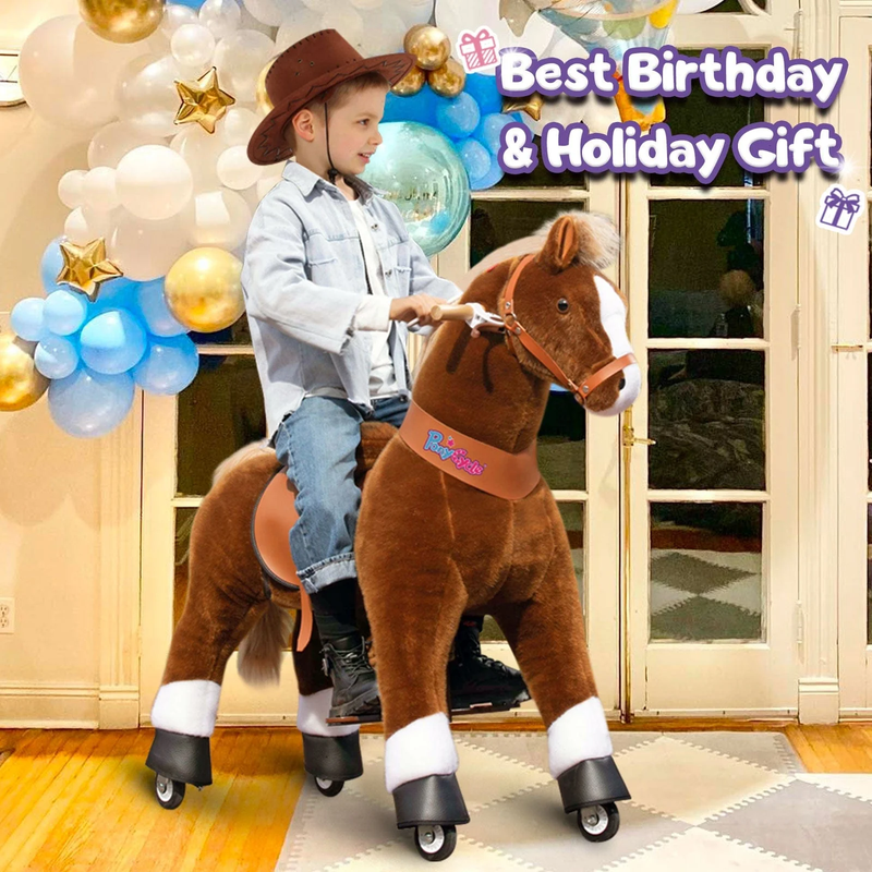 PonyCycle® Ride on Horse Size 5 for Age 7+ Brown