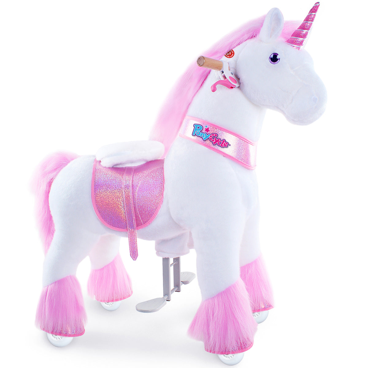 Ride-on plush unicorn Age 4-8 Pink