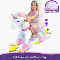 Ride-on plush unicorn Age 4-8 Pink