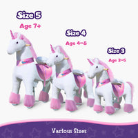 Ride-on plush unicorn Age 4-8 Pink